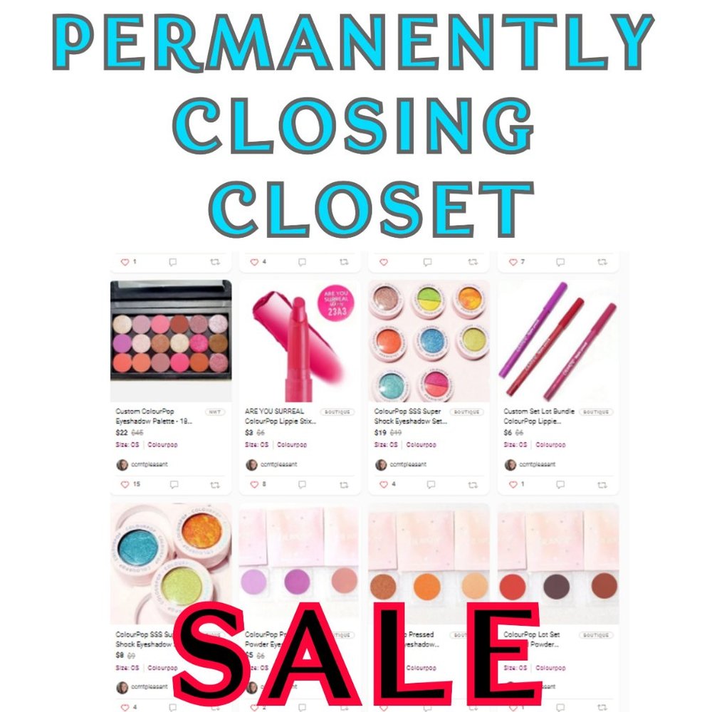 CLOSING CLOSET - SALE - COLOURPOP COSMETICS - Eyeliners Eyeshadows Lippie Liners